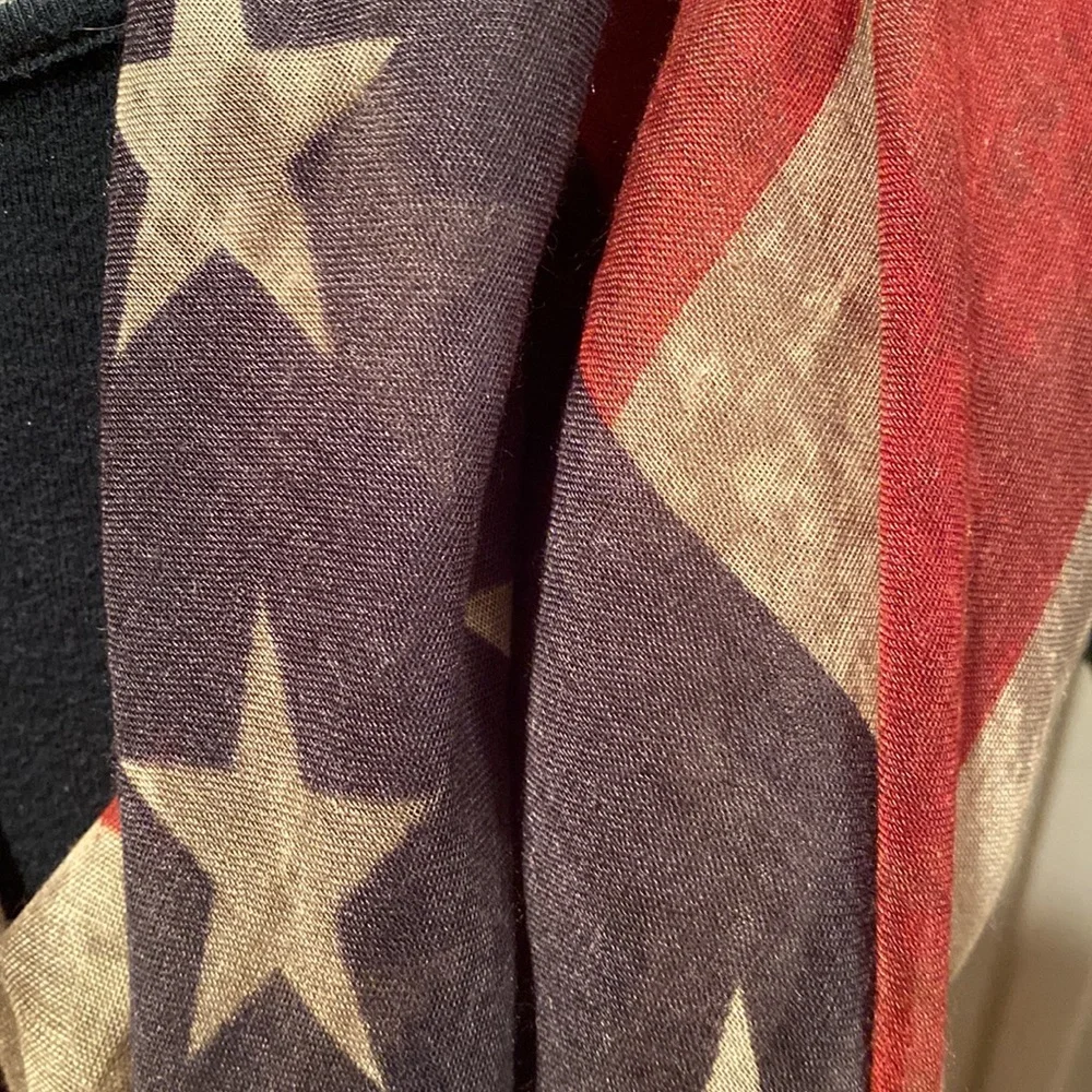 Independence Day iAmericana scarf or wrap . 
RED WHITE AND BLUE aged look - Picture 6 of 7